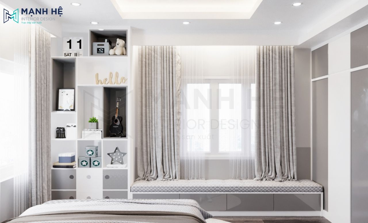 kệ tủ trang trí đẹp phòng bé