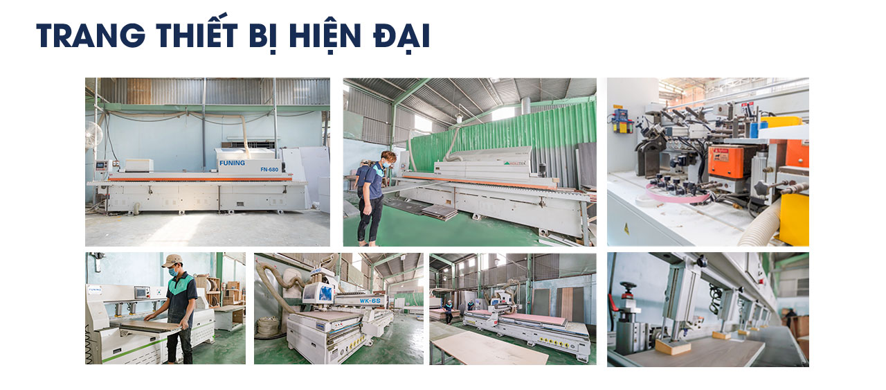 Trang thiết bị máy móc sản xuất hiện đại