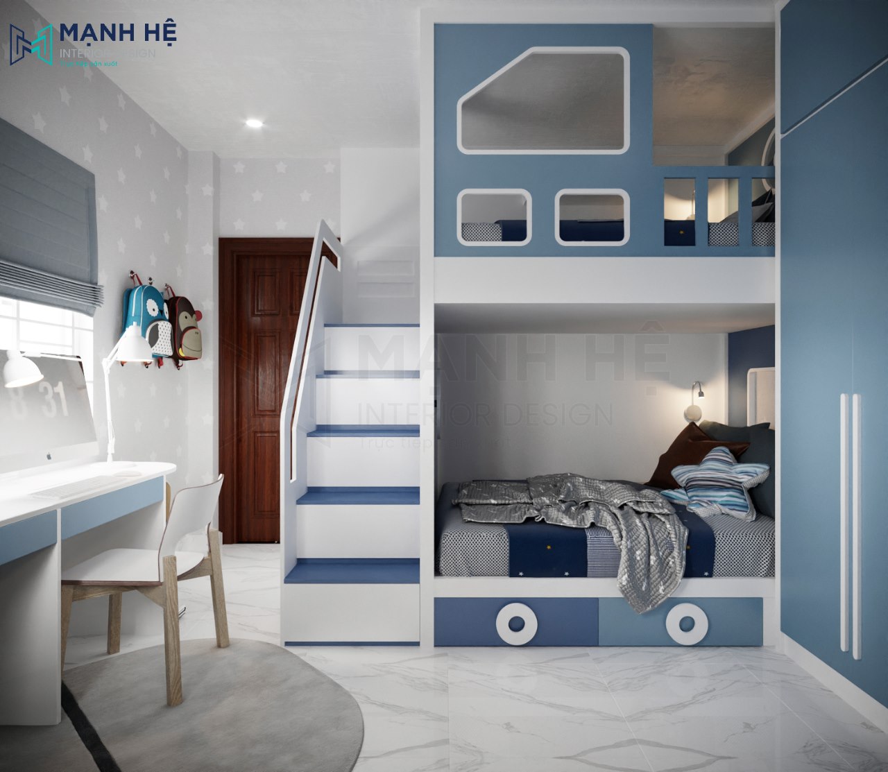 giường tầng xe oto