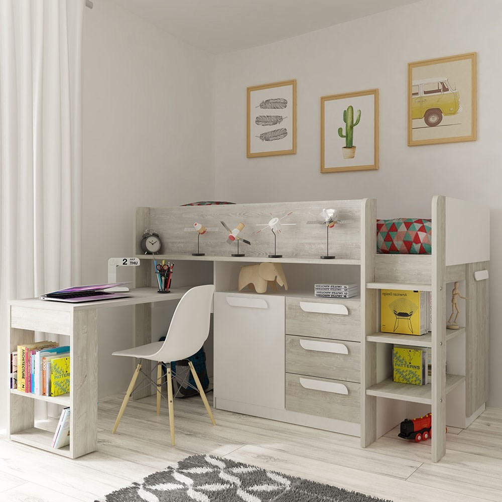 Giường tầng có bàn học thông minh