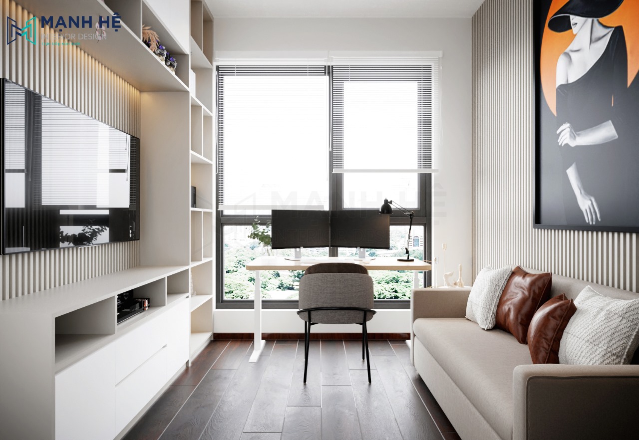 Thiết kế phòng làm việc đẹp hiện đại cho nữ gia chủ "có gu"