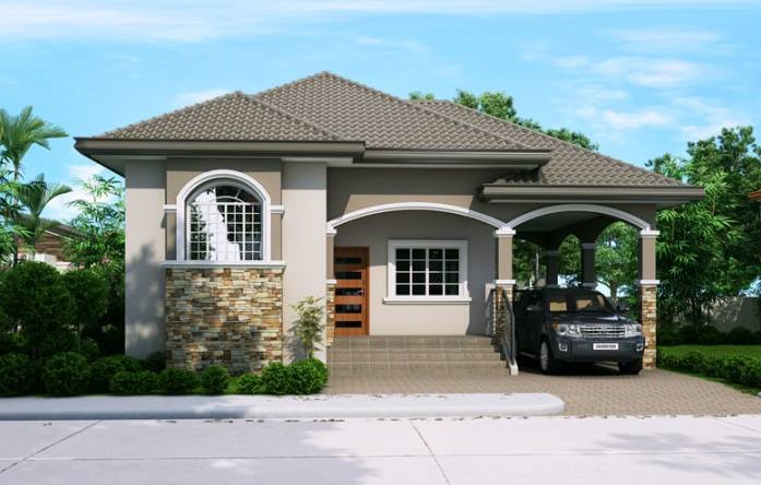 mẫu nhà cấp 4 sang trọng ở nông thôn