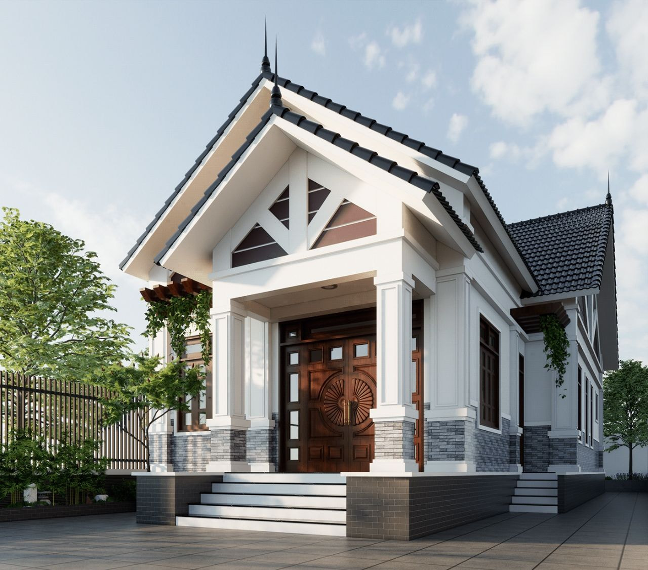 Mẫu nhà mái thái thoáng mát