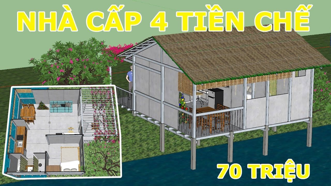 Mẫu 5: Xây nhà cấp 4 tiền chế với giá 70 triệu
